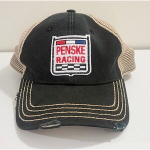 Penske Racing Trucker Hat Cap Ripped Visor Design NEW